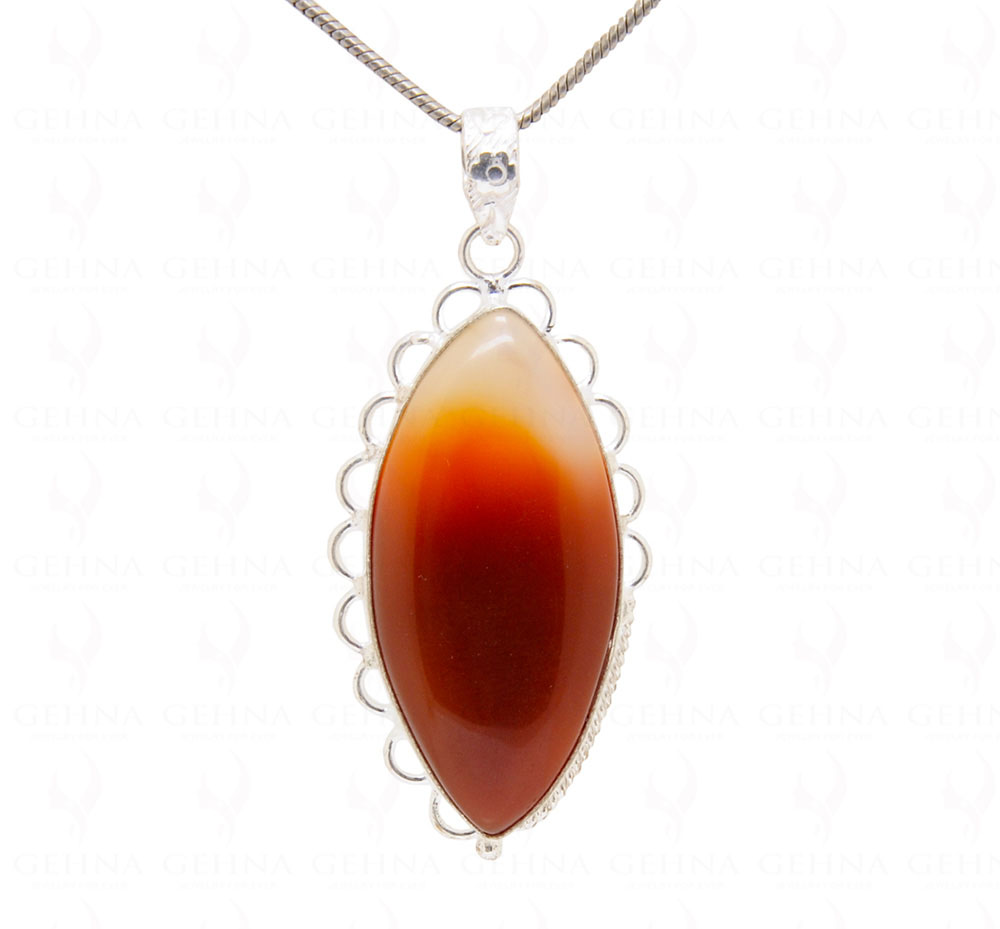 Red & White Onyx Gemstone Studded Pendant – Gp5117