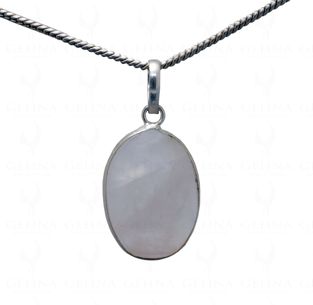 Rose Quartz Oval Shape Gemstone Studded Pendant – Gp5134