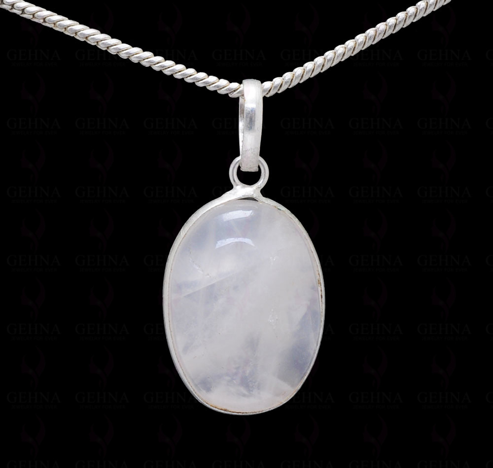 Rose Quartz Oval Shape Gemstone Studded Pendant – Gp5134