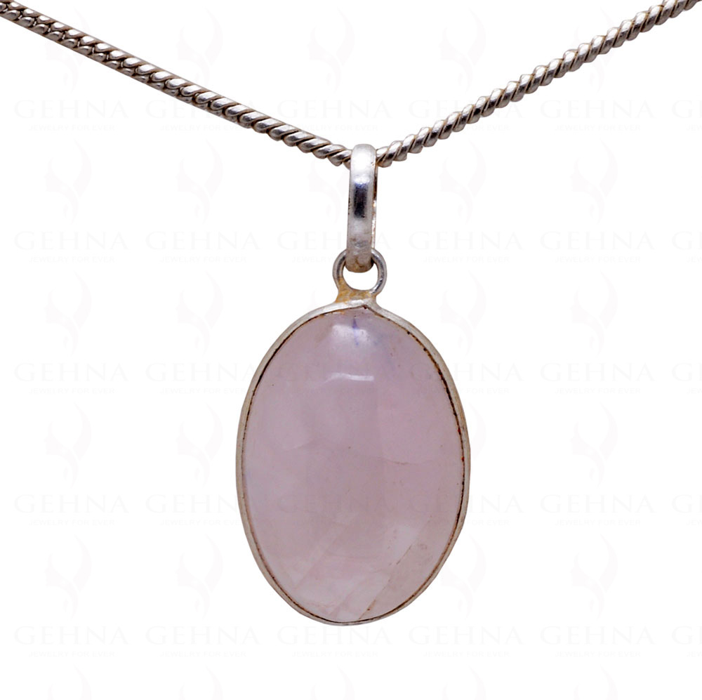 Rose Quartz Oval Shape Gemstone Studded Pendant – Gp5138