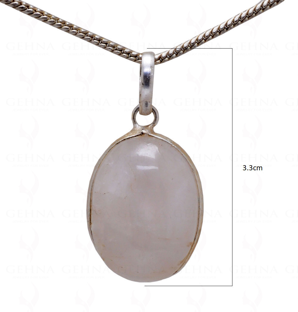 Rose Quartz Oval Shape Gemstone Studded Pendant - Gp5145