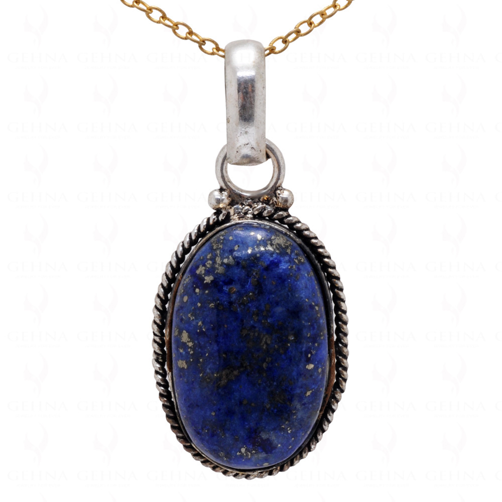 Lapis Lazuli Oval Shape Gemstone Studded Pendant – Gp5147