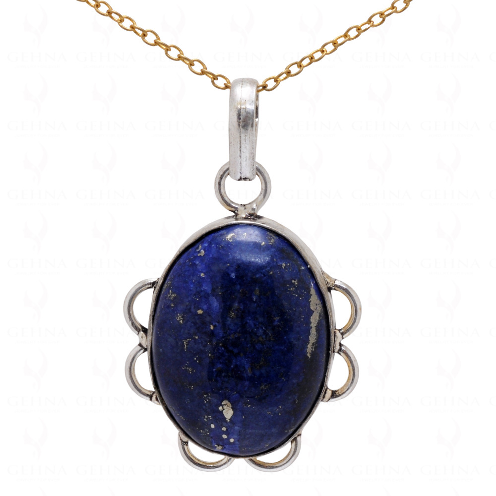 Lapis Lazuli Oval Shape Gemstone Studded Pendant – Gp5152
