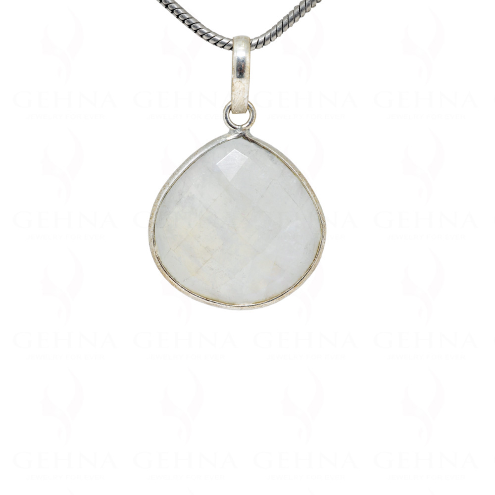 Moonstone Pear Shape Gemstone Studded Silver Pendant – Gp5193