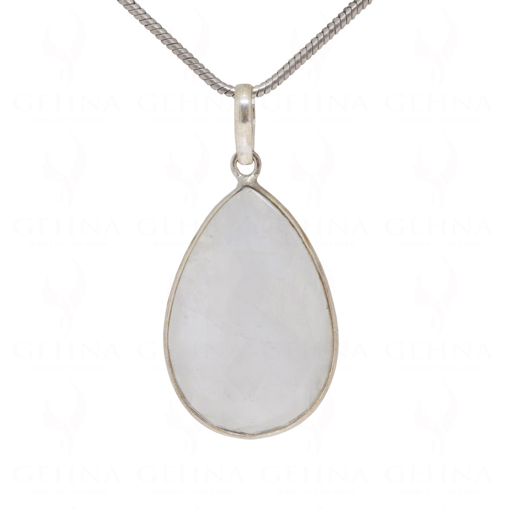 Moonstone Pear Shape Gemstone Studded Silver Pendant – Gp5196