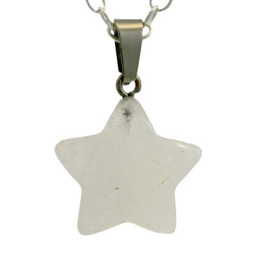 Genuine White Moonstone Star Shape Pendant
