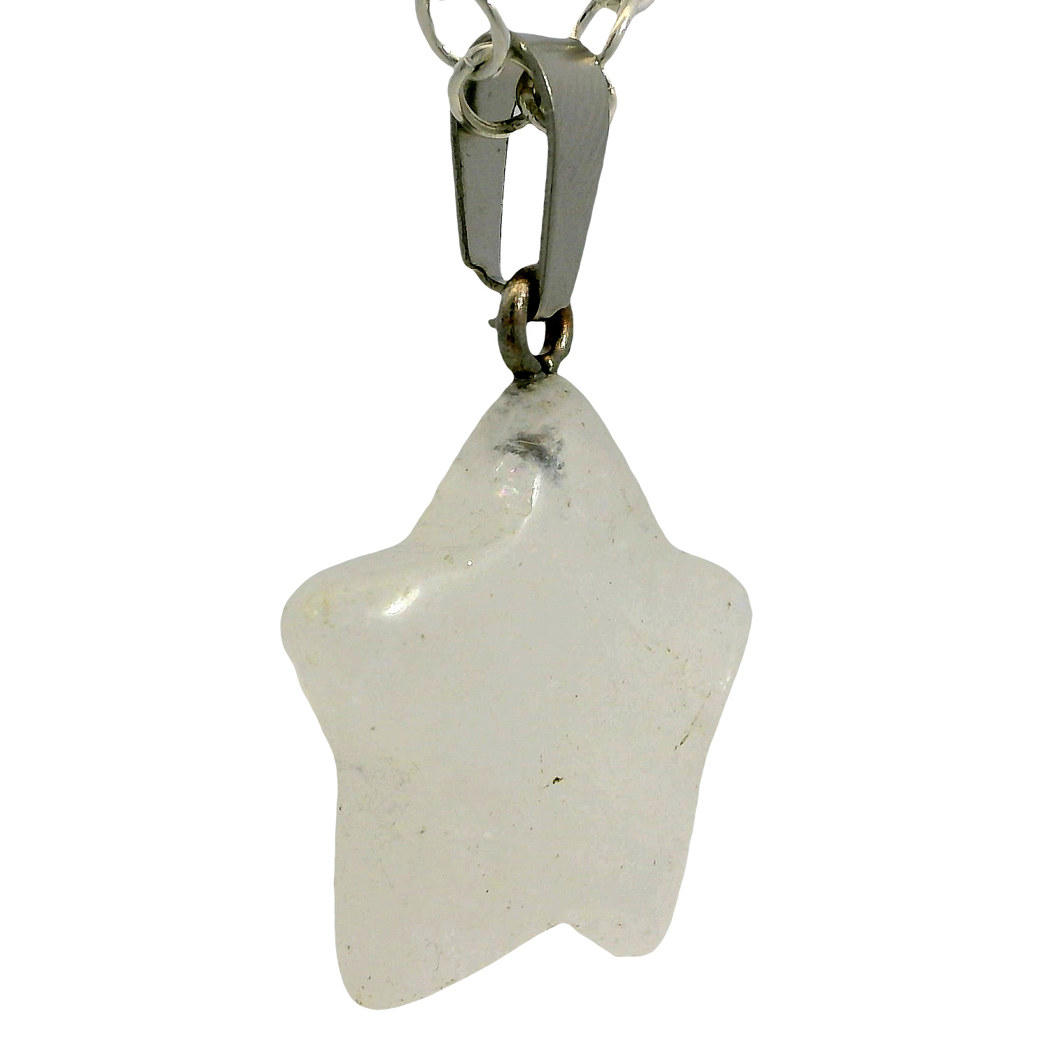 Genuine White Moonstone Star Shape Pendant - Image 2