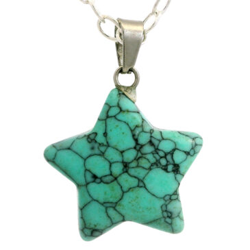 Firoza (Turquoise) Star Pendant For Protection & Positivity Silver Plated
