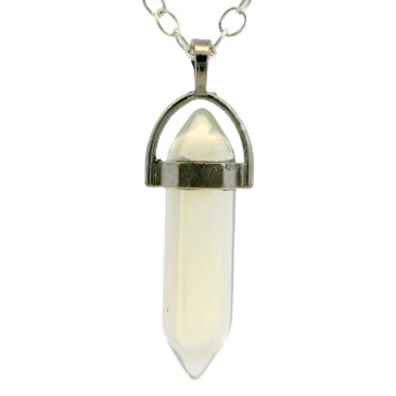 Crystal Pencil Pendant For Protection & Positivity Silver Plated