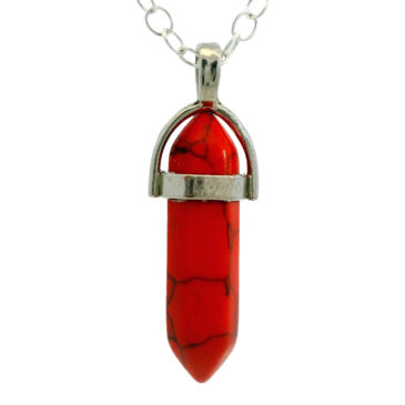 Red Malachite Pendant For Protection & Positivity Silver Plated