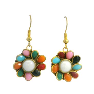 Multi Stone Studded Pacchi Art Earrings