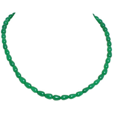 Green Onyx Color Zircon Drop Shape Beads Necklace For Women