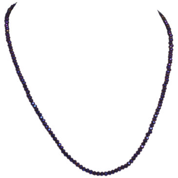 Voilet Color Zircon Faceted Beads Necklace For Women