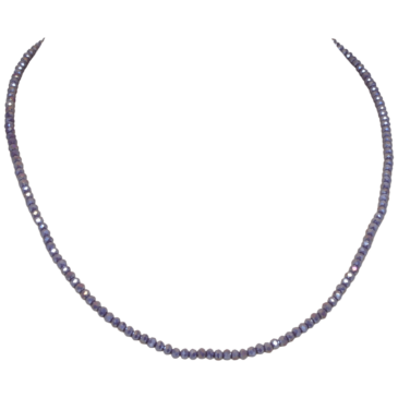 Grey Color Zircon Faceted Bead Necklace For Men & Women