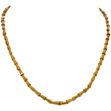 Golden Pyrite Drop Shape Faceted Beads Necklace For Women
