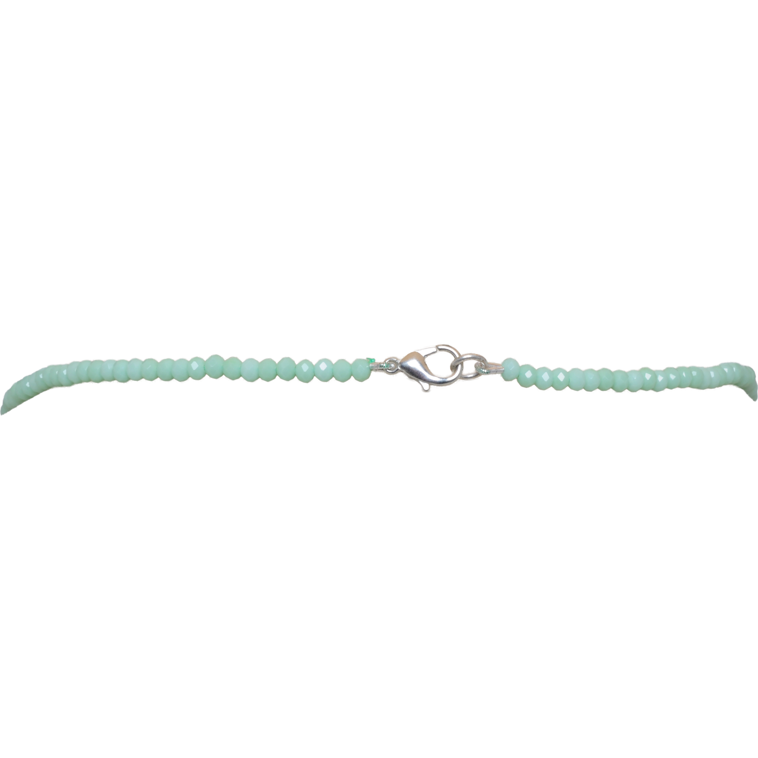 Green Chalcedony Color Zircon Faceted Bead Necklace For Women - Image 3