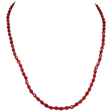 Pink Spinel Color Zircon Faceted Drop Shape Beads Necklace For Women