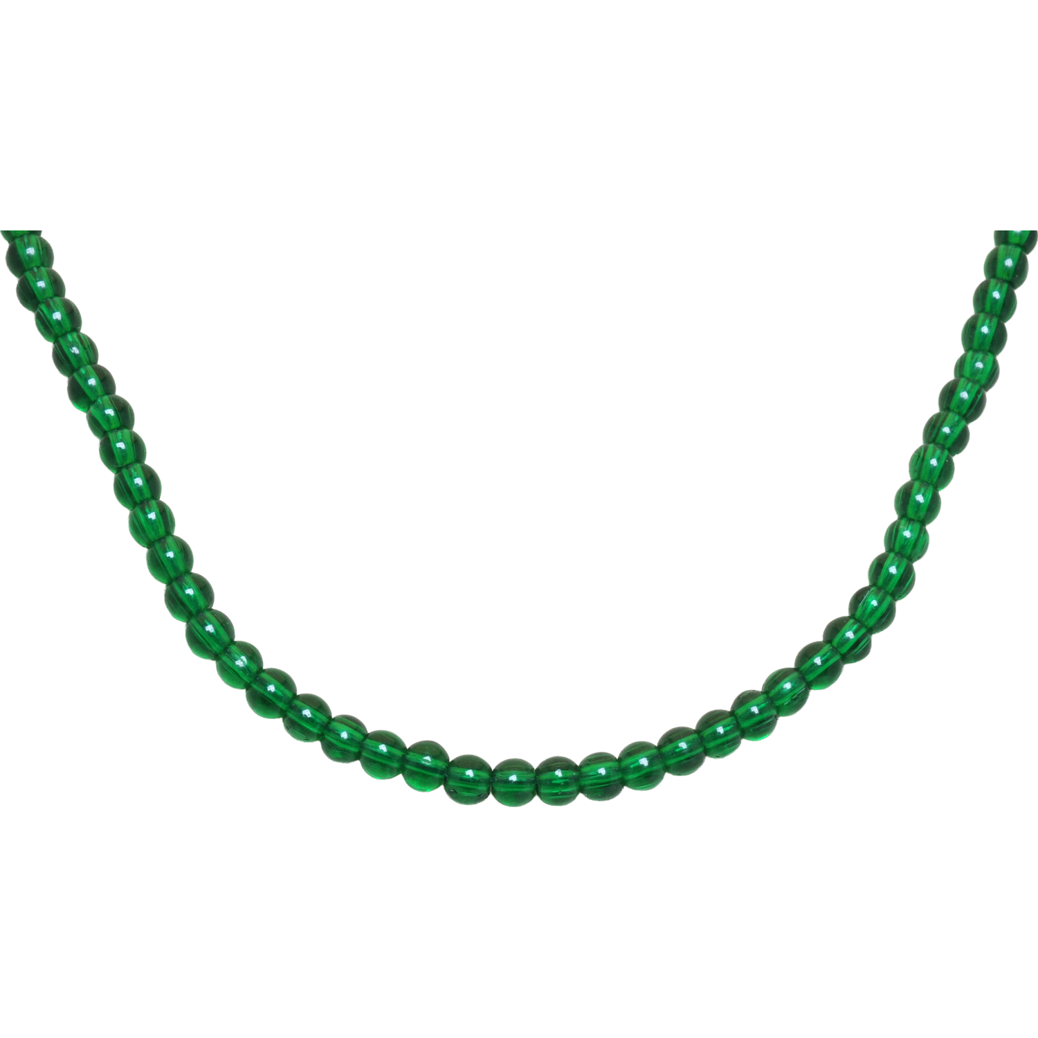 Emerald Green Color Zircon Smooth Beads Necklace For Women - Image 5