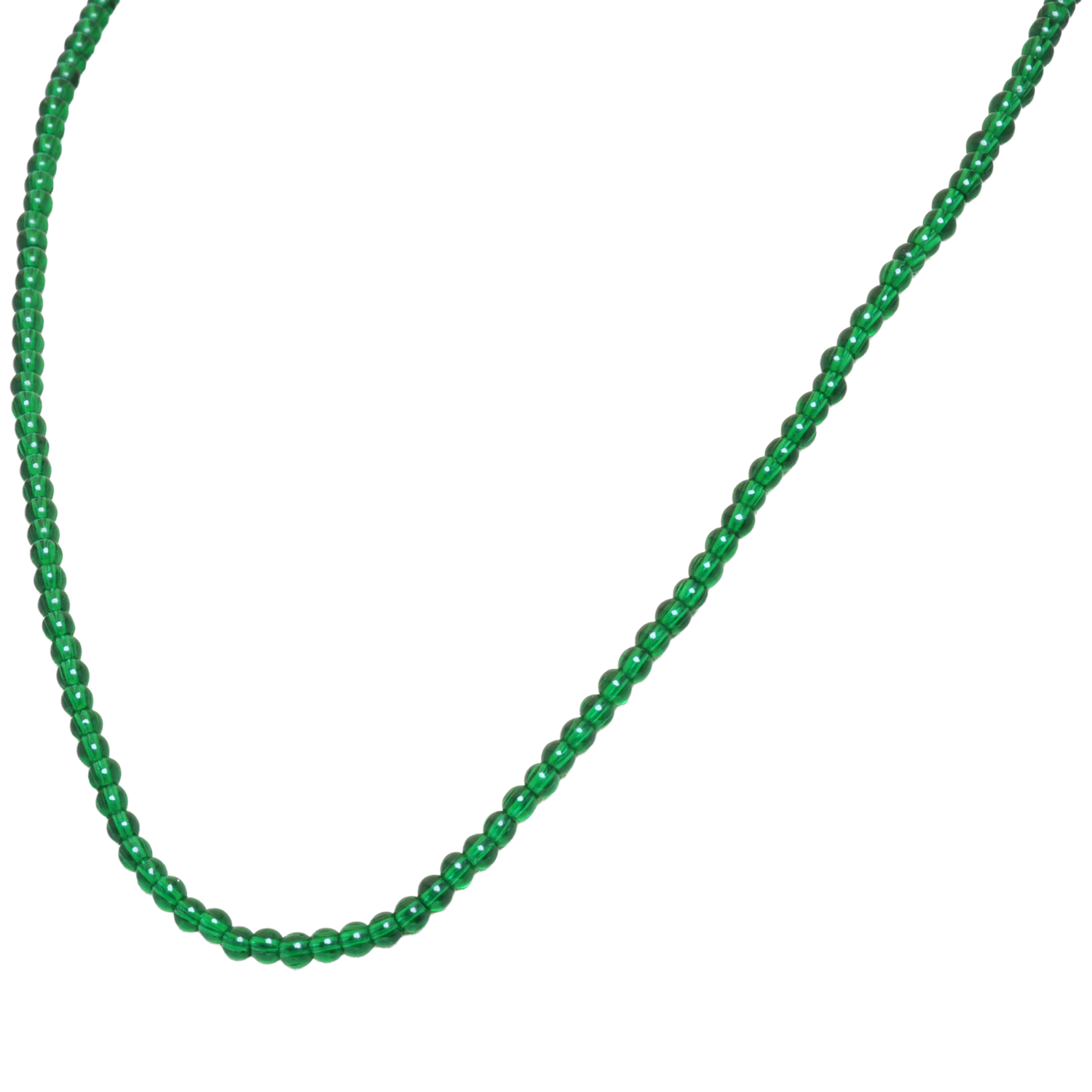 Emerald Green Color Zircon Smooth Beads Necklace For Women - Image 4