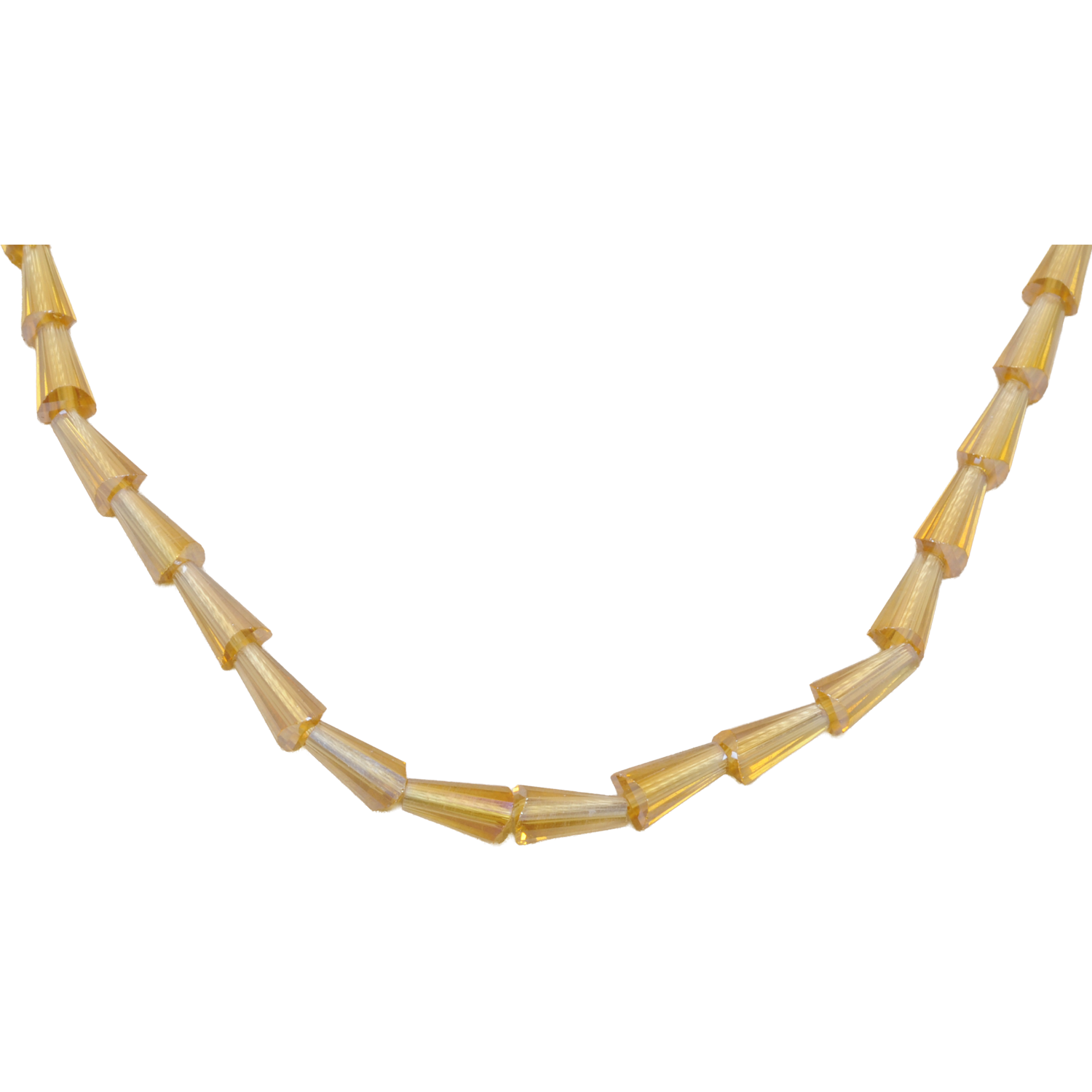 Citrine Color Zircon Drops Shape Beads Necklace For Women - Image 5