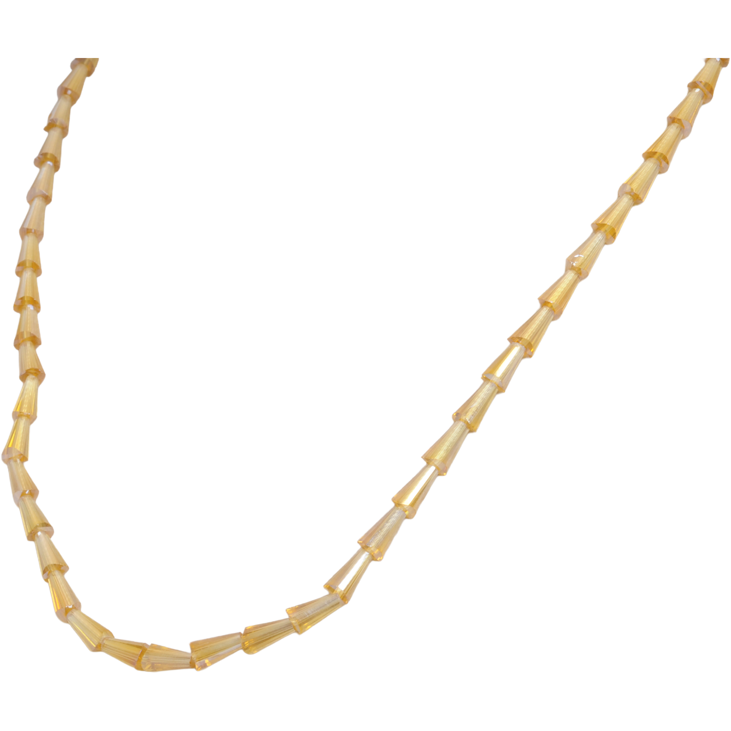 Citrine Color Zircon Drops Shape Beads Necklace For Women - Image 4