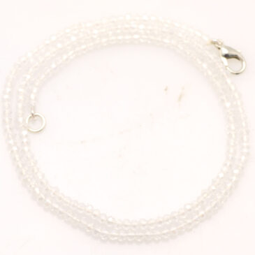 3 Mm Crystal Faceted Beads Necklace For Women
