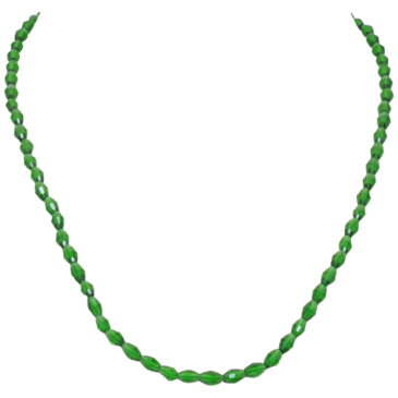 T-Savorite Color Zircon Faceted Drop Shape Beads Necklace For Women