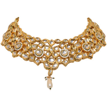 Bollywood Bridal Jewelry – Topaz Studded With Enamel Work Jaddu Set