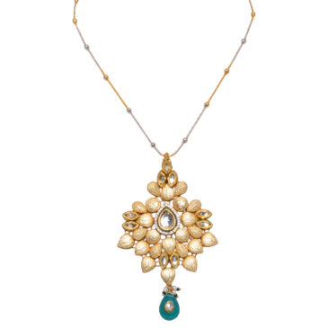 Polki Studded Pendant Set