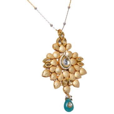 Polki Studded Pendant Set