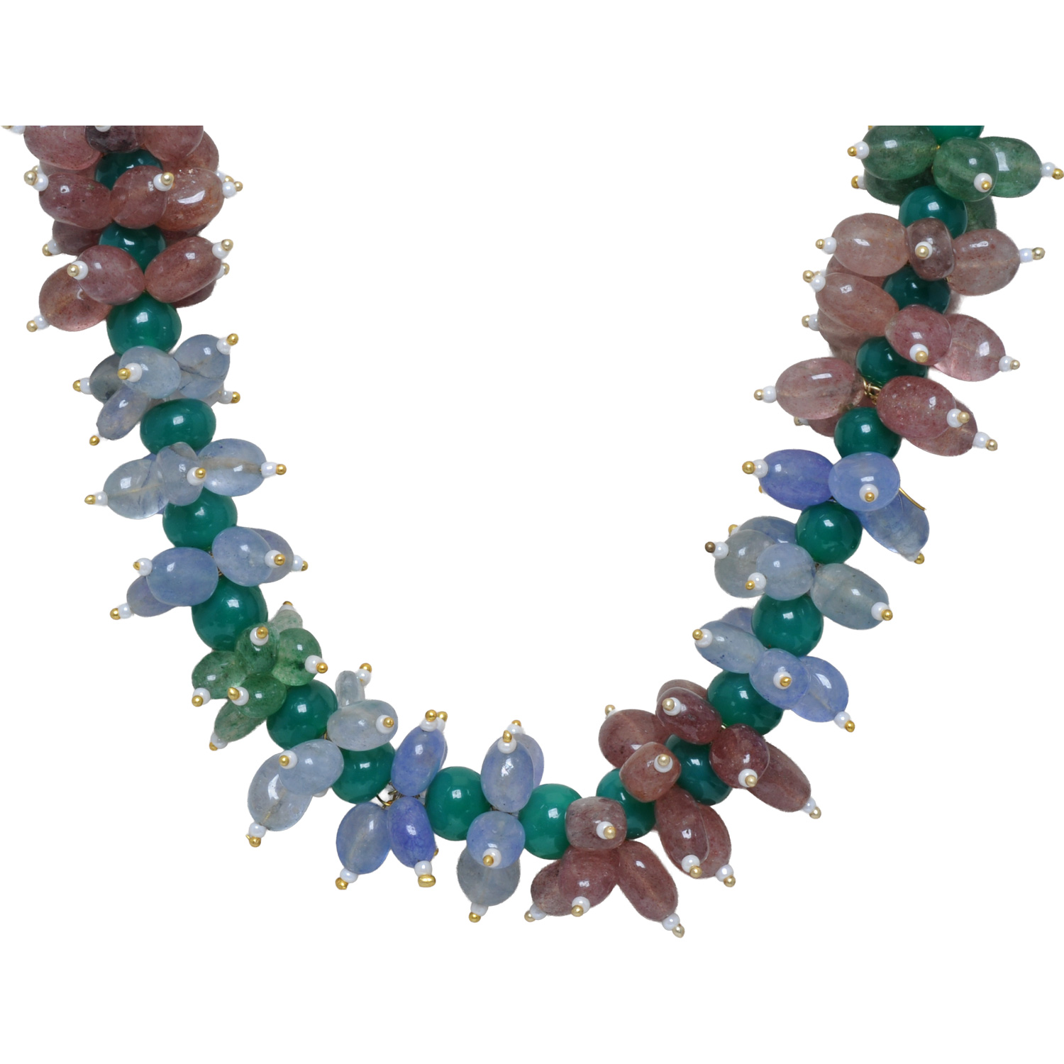 Emerald, Tanzanite, Tourmaline Gemstone Necklace - Image 5