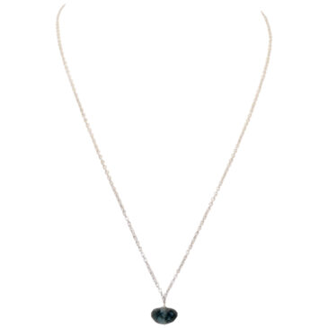 Aquamarine Gemstone Attached With Silver Chain