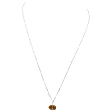 Citrine Gemstone Attached With Silver Chain