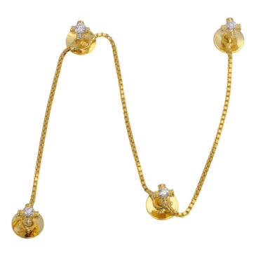Gehna Jaipur Moissanite Studded Cufflinks/Button For Shirt Kurta
