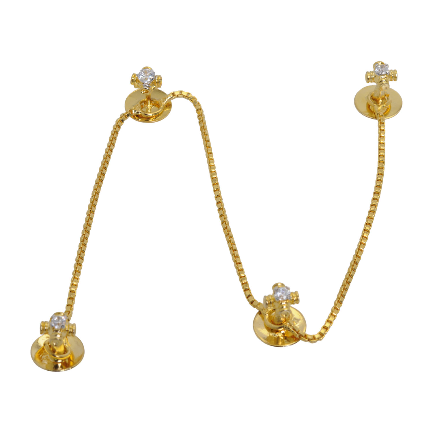 Gehna Jaipur Moissanite Studded Cufflinks/Button For Shirt Kurta - Image 4