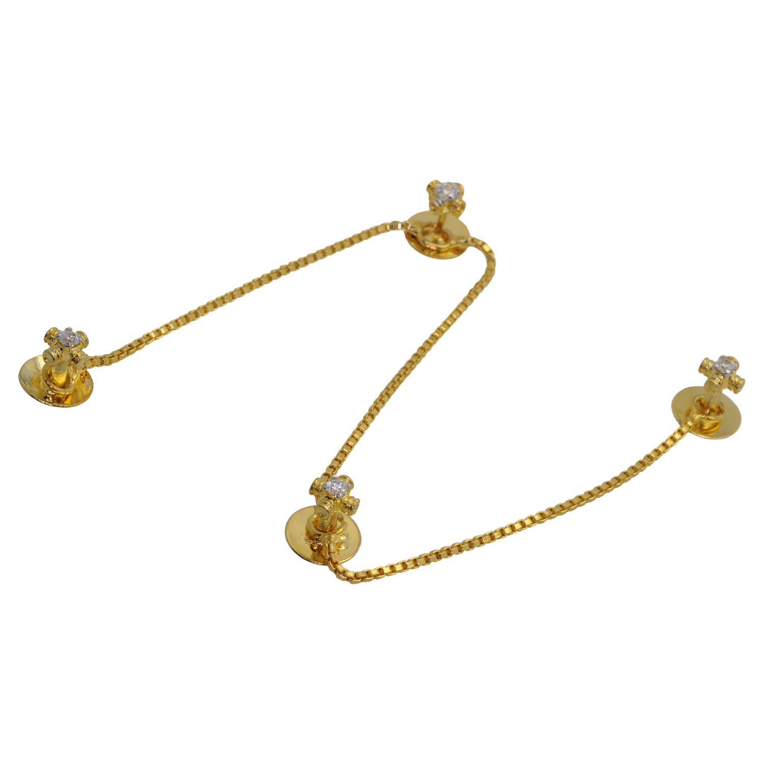Gehna Jaipur Moissanite Studded Cufflinks/Button For Shirt Kurta - Image 3