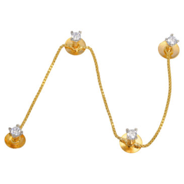 Gehna Jaipur Moissanite Studded Golden Polished Buttons for Kurta