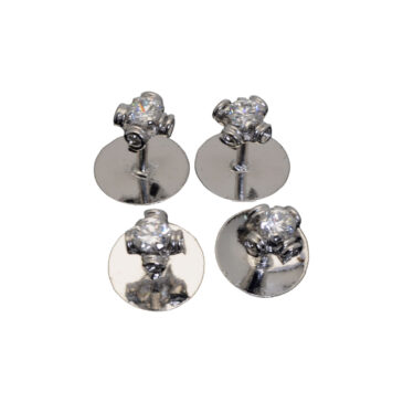Gehna Jaipur Moissanite Studded Silver Plated Button For Shirt Kurta