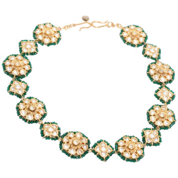 Indian Bollywood Kundan & Emerald Studded Ethnic Matha Patti Head Accesorry