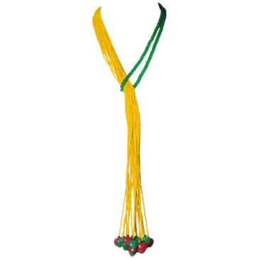 21 Rows Red, Green And Yellow Color Lariat
