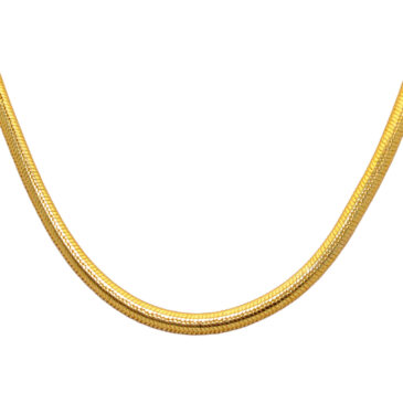 Gehna Jaipur 5 Mm Gold Plated Snake Chain For Girls & Women GN-1598