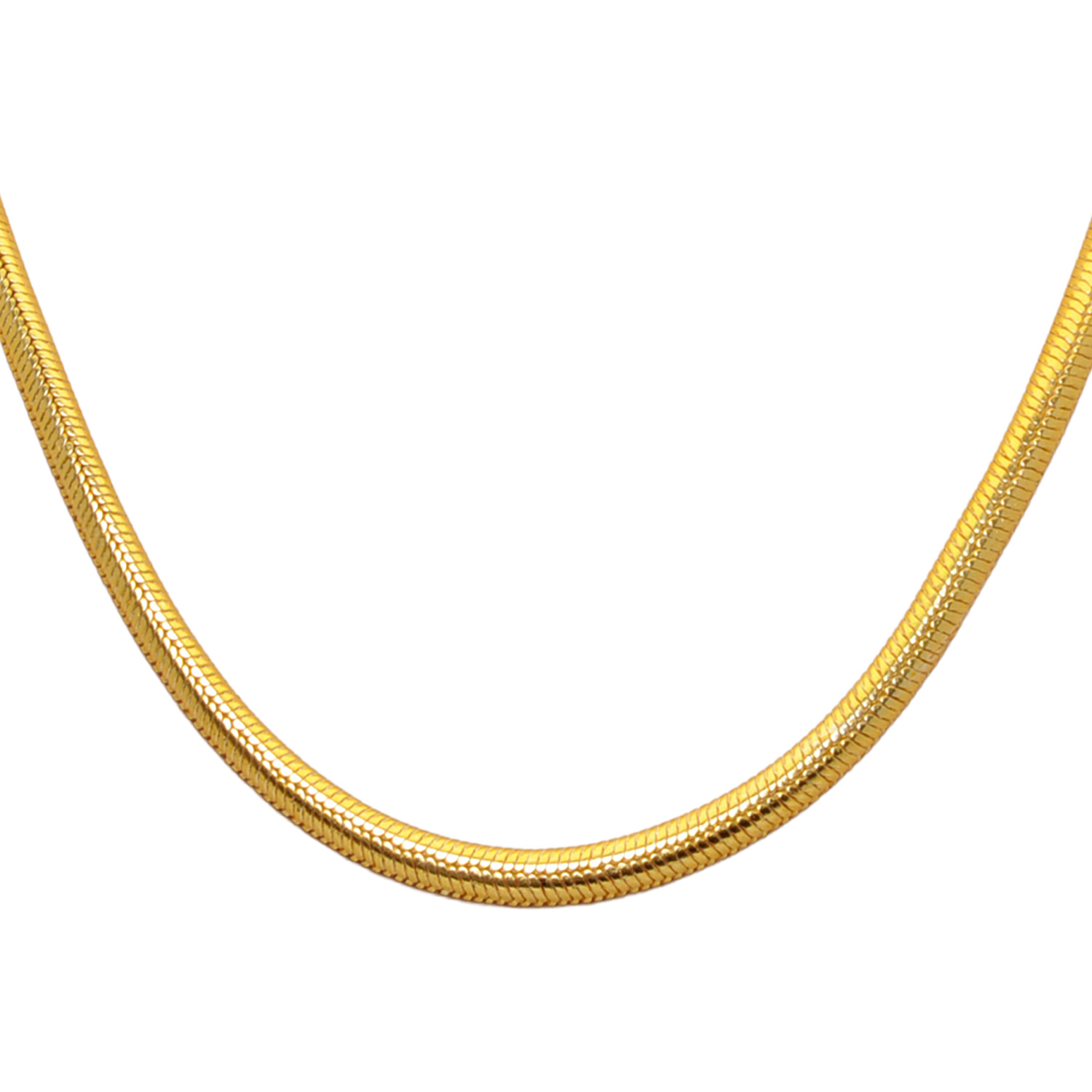 Gehna Jaipur 5 Mm Gold Plated Snake Chain For Girls & Women GN-1598 - Image 2