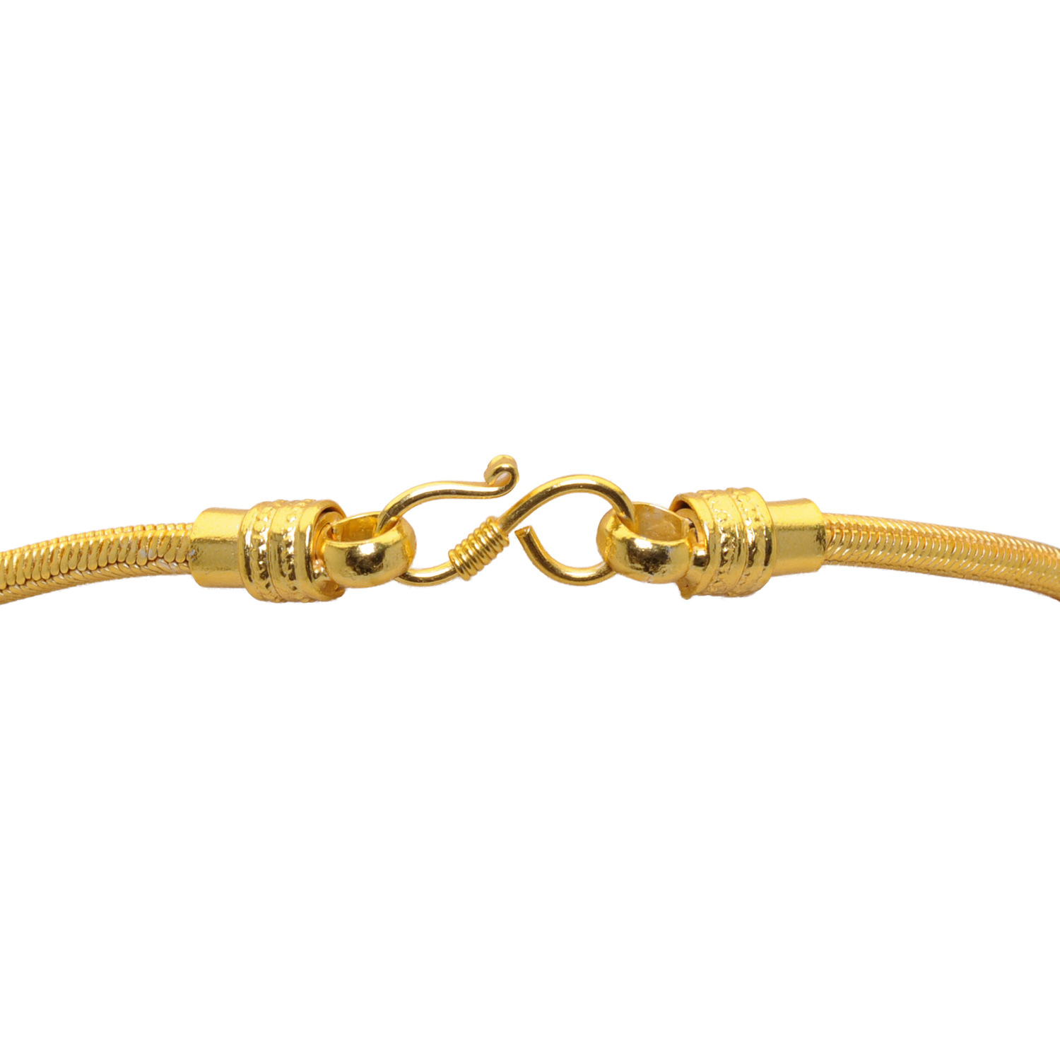 Gehna Jaipur 5 Mm Gold Plated Snake Chain For Girls & Women GN-1598 - Image 3