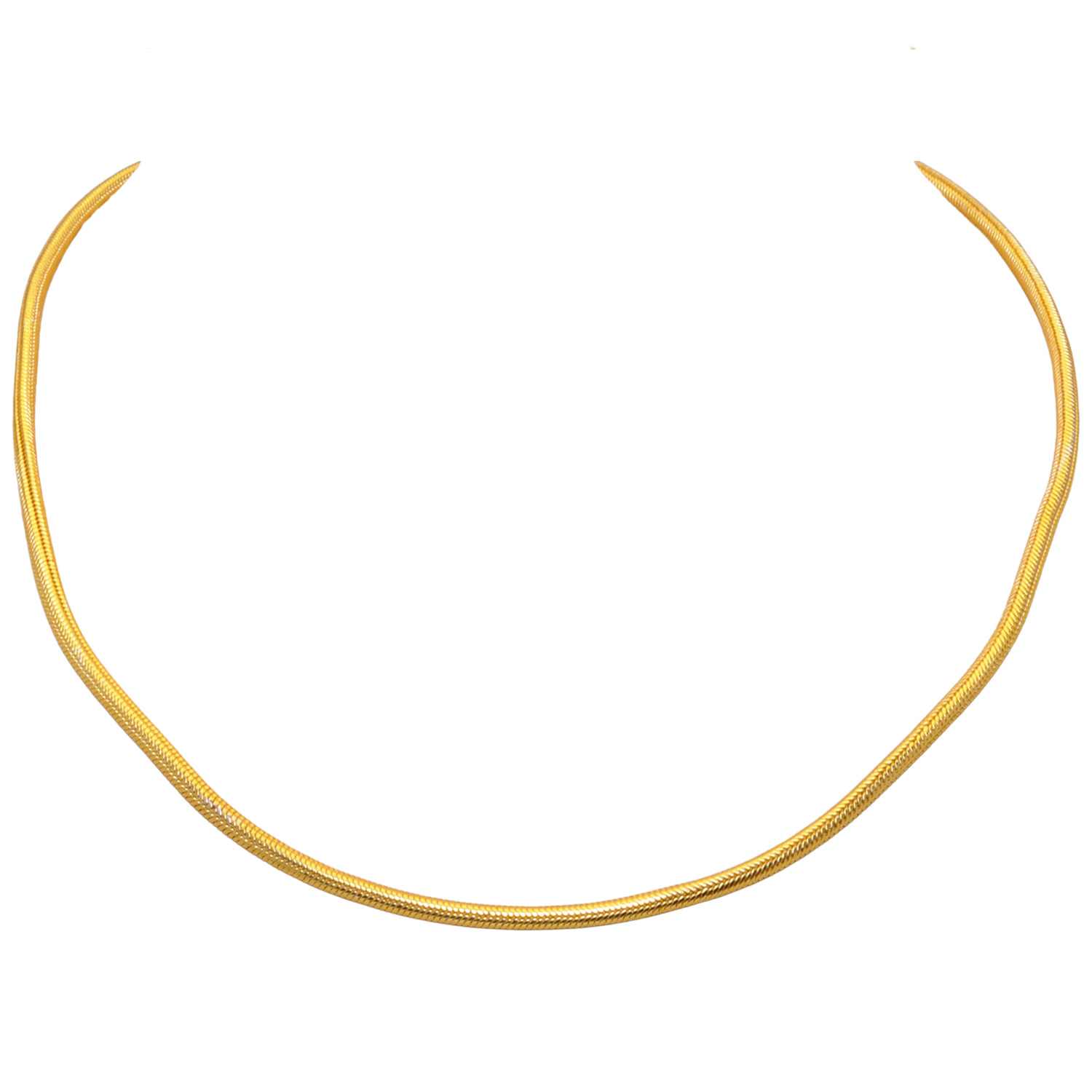 Gehna Jaipur 3 Mm Gold Plated Snake Chain For Girls & Women GN-1599