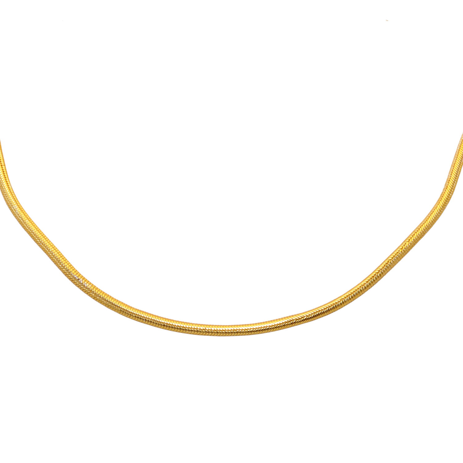 Gehna Jaipur 3 Mm Gold Plated Snake Chain For Girls & Women GN-1599 - Image 4