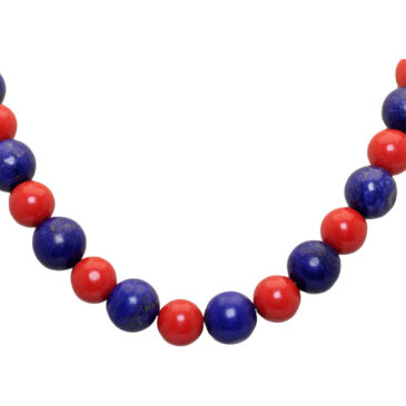 Lapis lazuli & Jasper Gemstone Beads Necklace