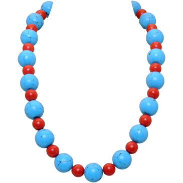 Turquoise & Jasper Gemstone Beads Necklace