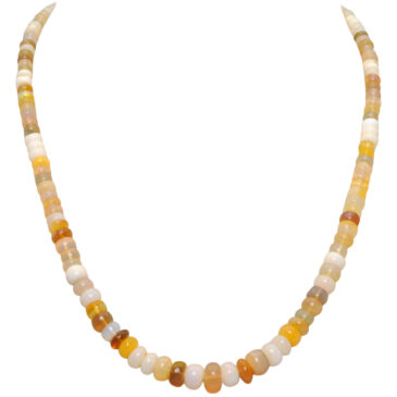 Opal Gemstone Bead Gold Rhdioum Plated Necklace
