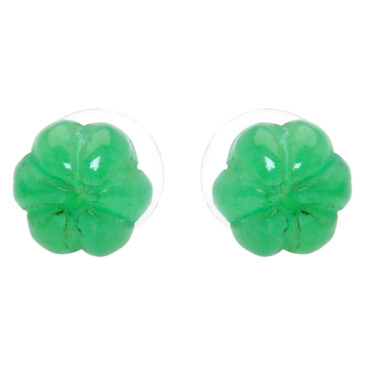 Emerald Gemstone Earrings Made In .925 Sterling Silver