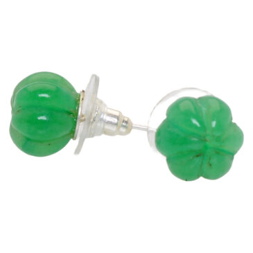 Emerald Gemstone Earrings Made In .925 Sterling Silver
